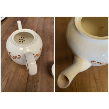 SERVIZIO TE 4 pers  CERAMICA RICHARD-GINORI San Cristoforo DECORATA A MANO FIORI