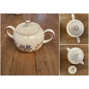 SERVIZIO TE 4 pers  CERAMICA RICHARD-GINORI San Cristoforo DECORATA A MANO FIORI