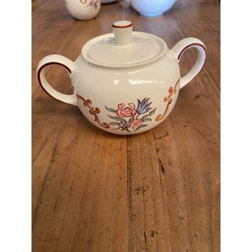 SERVIZIO TE 4 pers  CERAMICA RICHARD-GINORI San Cristoforo DECORATA A MANO FIORI