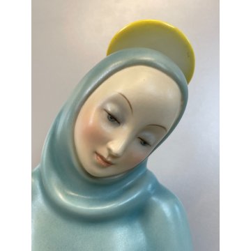 ANTICA MADONNA DELL' AMORE CERAMICA LENCI ELENA SCAVINI TORINO EPOCA 900 UCCELLI