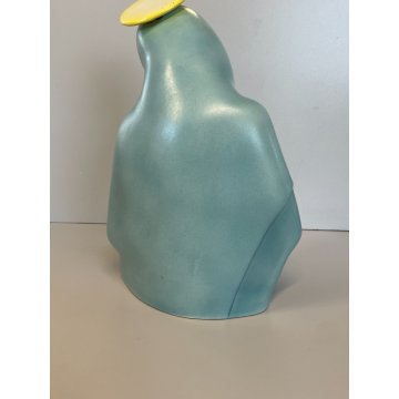 ANTICA MADONNA DELL' AMORE CERAMICA LENCI ELENA SCAVINI TORINO EPOCA 900 UCCELLI