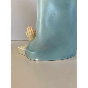 ANTICA MADONNA DELL' AMORE CERAMICA LENCI ELENA SCAVINI TORINO EPOCA 900 UCCELLI