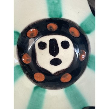 RARA CIOTOLA CERAMICA PABLO PICASSO MADOURA VISAGE A.R. 290 EPOCA 1950 FACE 1950