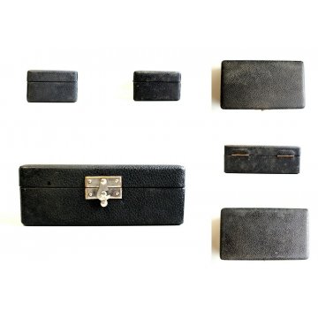 ANTICO Set PESI BILANCIA OTTONE CROMATO Paul Bunge HAMBURG 23 FARMACIA Primo 900