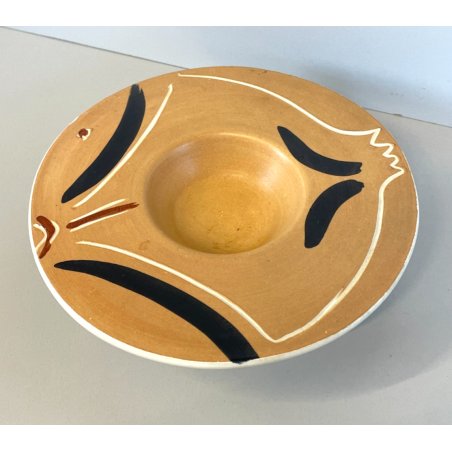 POSACENERE DESIGN CERAMICA LAURA FIUME ANNI 90 DECORO VINTAGE CIOTOLA PORTA LUME