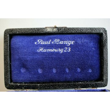 ANTICO Set PESI BILANCIA OTTONE CROMATO Paul Bunge HAMBURG 23 FARMACIA Primo 900