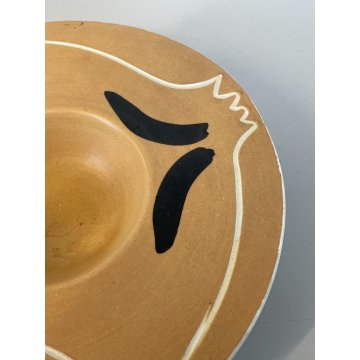 POSACENERE DESIGN CERAMICA LAURA FIUME ANNI 90 DECORO VINTAGE CIOTOLA PORTA LUME
