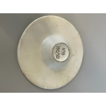 POSACENERE DESIGN CERAMICA LAURA FIUME ANNI 90 DECORO VINTAGE CIOTOLA PORTA LUME