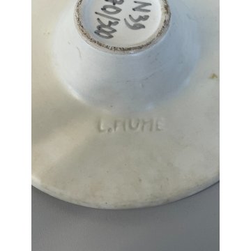 POSACENERE DESIGN CERAMICA LAURA FIUME ANNI 90 DECORO VINTAGE CIOTOLA PORTA LUME