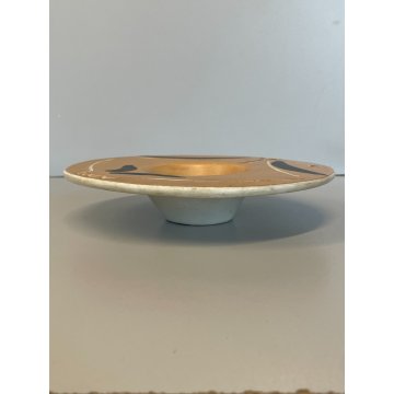 POSACENERE DESIGN CERAMICA LAURA FIUME ANNI 90 DECORO VINTAGE CIOTOLA PORTA LUME