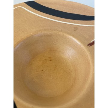 POSACENERE DESIGN CERAMICA LAURA FIUME ANNI 90 DECORO VINTAGE CIOTOLA PORTA LUME