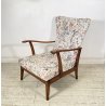 POLTRONA RECLINABILE Paolo Buffa ANNI 50 LEGNO FAGGIO TESSUTO ARMCHAIR ITALY
