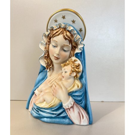ANTICA SCULTURA CERAMICA Tiziano Galli MATERNITA' MADONNA Gesù Bambino RELIGIOSO
