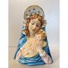 ANTICA SCULTURA CERAMICA Tiziano Galli MATERNITA' MADONNA Gesù Bambino RELIGIOSO