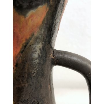 VASO BROCCA VERSATOIO CERAMICA FAT LAVA DESIGN BRUTALISTA MODERNISTA "Leo 9" '59
