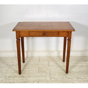 ANTICO TAVOLINO SCRITTOIO LEGNO ROVERE PRIMI 1900 TABLE SCRIVANIA OLD 1 CASSETTO
