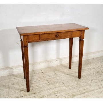 ANTICO TAVOLINO SCRITTOIO LEGNO ROVERE PRIMI 1900 TABLE SCRIVANIA OLD 1 CASSETTO