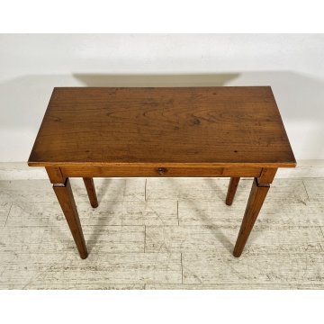 ANTICO TAVOLINO SCRITTOIO LEGNO ROVERE PRIMI 1900 TABLE SCRIVANIA OLD 1 CASSETTO
