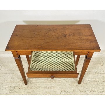 ANTICO TAVOLINO SCRITTOIO LEGNO ROVERE PRIMI 1900 TABLE SCRIVANIA OLD 1 CASSETTO