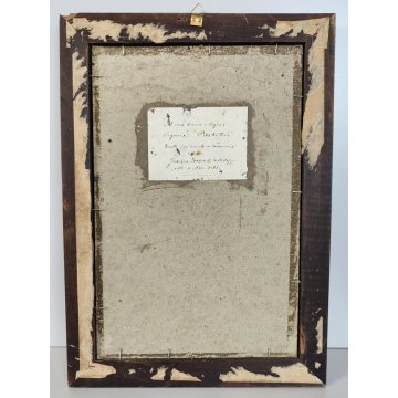 ANTICO QUADRO DIPINTO olio tavola 1881 paesaggio ISOLA PESCATORI Lago Maggiore