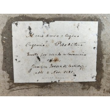 ANTICO QUADRO DIPINTO olio tavola 1881 paesaggio ISOLA PESCATORI Lago Maggiore