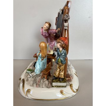 ANTICA SCULTURA PORCELLANA CAPODIMONTE  Tiziano Galli "La Maestrina" META' '900