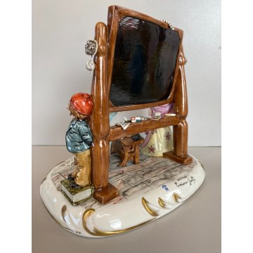 ANTICA SCULTURA PORCELLANA CAPODIMONTE  Tiziano Galli "La Maestrina" META' '900