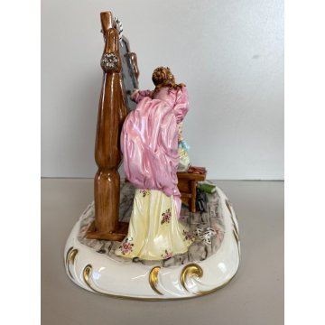 ANTICA SCULTURA PORCELLANA CAPODIMONTE  Tiziano Galli "La Maestrina" META' '900