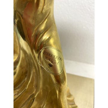 RARO VASO SCULTURA VIVA Edoardo Tasca CERAMICA BIANCA IRIDESCENTE ORO ZECCHINO