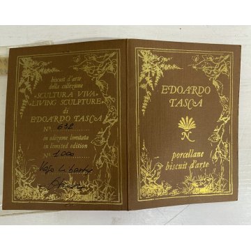 RARO VASO SCULTURA VIVA Edoardo Tasca CERAMICA BIANCA IRIDESCENTE ORO ZECCHINO