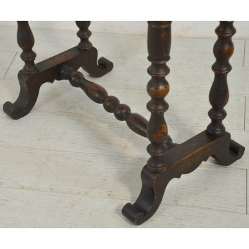 ANTICO TAVOLINO LAVORO Luigi Filippo EPOCA 1800 TOILETTE legno NOCE COMODINO OLD