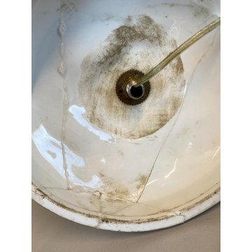 LAMPADA TAVOLO ABATJOURS GRUPPO PORCELLANA CAPODIMONTE BIMBI RACCOLTA DELLE MELE