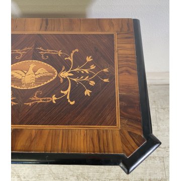 ANTICA COPPIA COMODINI STILE LUIGI XVI LEGNO INTARSIAMO PRIMI 1900 3 CASSETTI
