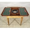RARO TAVOLO GIOCO PRIMI 1900 RADICA DI OLMO LEGNO ROULETTE SCACCHI GAME TABLE