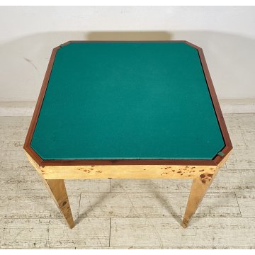 RARO TAVOLO GIOCO PRIMI 1900 RADICA DI OLMO LEGNO ROULETTE SCACCHI GAME TABLE