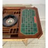 RARO TAVOLO GIOCO PRIMI 1900 RADICA DI OLMO LEGNO ROULETTE SCACCHI GAME TABLE