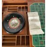 RARO TAVOLO GIOCO PRIMI 1900 RADICA DI OLMO LEGNO ROULETTE SCACCHI GAME TABLE