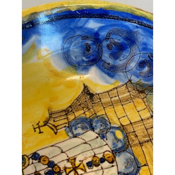 CIOTOLA MAIOLICA "Con pol di S Casa" SANTA CASA LORETO MADONNA Gesù GLOBO XIXsec