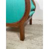 POLTRONA VINTAGE DECO LEGNO FAGGIO EPOCA 1950 DESIGN SEDIA SALOTTO DIVANO SOFA
