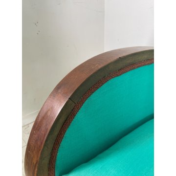 POLTRONA VINTAGE DECO LEGNO FAGGIO EPOCA 1950 DESIGN SEDIA SALOTTO DIVANO SOFA