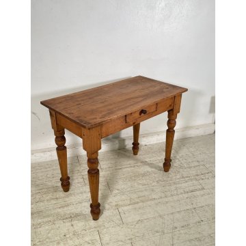 ANTICO TAVOLINO RETTANGOLARE LEGNO PIOPPO epoca 1800 TAVOLO PICCOLA SCRIVANIA