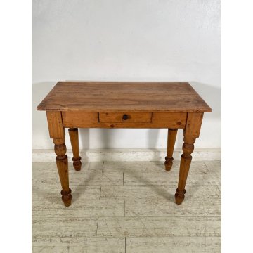 ANTICO TAVOLINO RETTANGOLARE LEGNO PIOPPO epoca 1800 TAVOLO PICCOLA SCRIVANIA