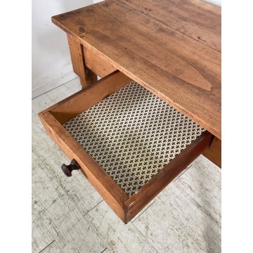 ANTICO TAVOLINO RETTANGOLARE LEGNO PIOPPO epoca 1800 TAVOLO PICCOLA SCRIVANIA