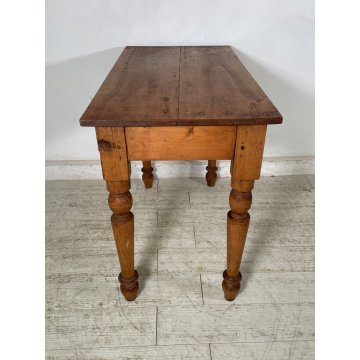 ANTICO TAVOLINO RETTANGOLARE LEGNO PIOPPO epoca 1800 TAVOLO PICCOLA SCRIVANIA
