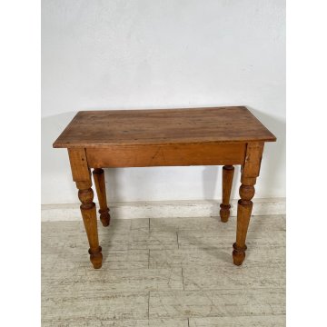 ANTICO TAVOLINO RETTANGOLARE LEGNO PIOPPO epoca 1800 TAVOLO PICCOLA SCRIVANIA