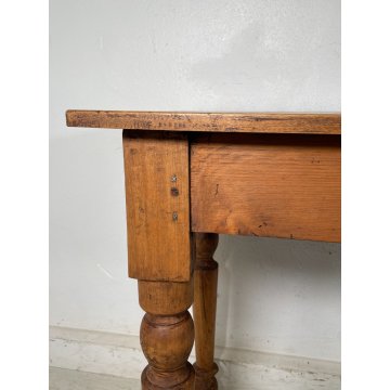 ANTICO TAVOLINO RETTANGOLARE LEGNO PIOPPO epoca 1800 TAVOLO PICCOLA SCRIVANIA