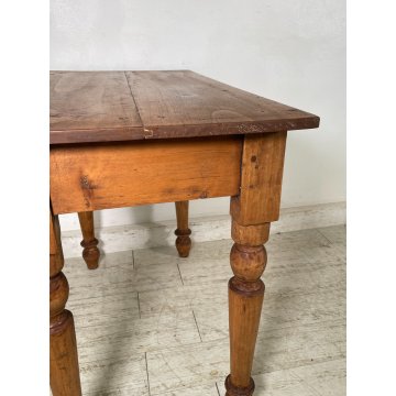 ANTICO TAVOLINO RETTANGOLARE LEGNO PIOPPO epoca 1800 TAVOLO PICCOLA SCRIVANIA