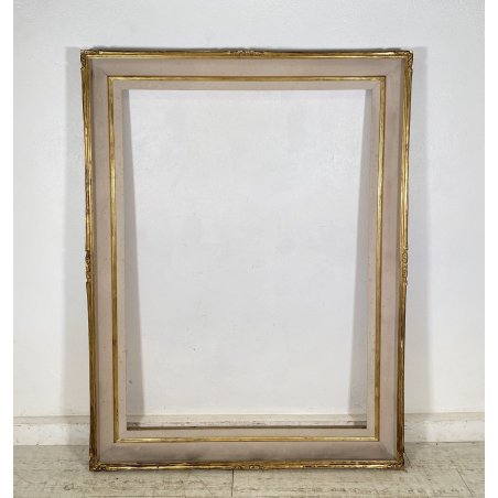 ANTICA ENORME CORNICE CAMINIERA SPECCHIERA MURO PRIMI 1900 SPECCHIO LEGNO MIRROR