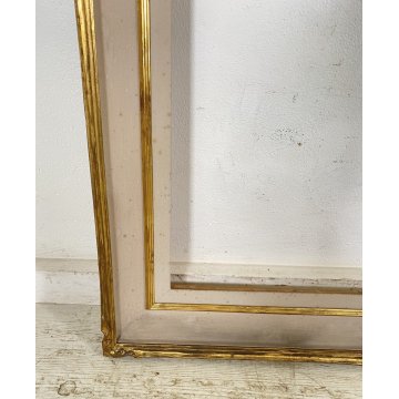 ANTICA ENORME CORNICE CAMINIERA SPECCHIERA MURO PRIMI 1900 SPECCHIO LEGNO MIRROR