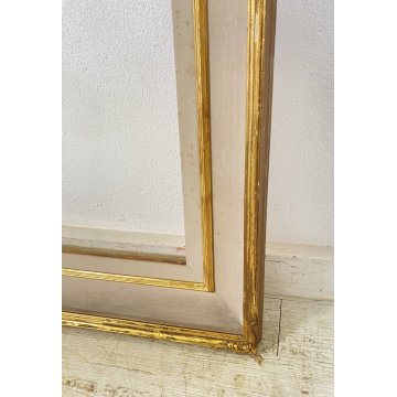 ANTICA ENORME CORNICE CAMINIERA SPECCHIERA MURO PRIMI 1900 SPECCHIO LEGNO MIRROR